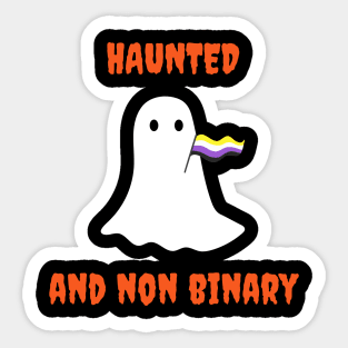 Haunted and Non Binary Sticker